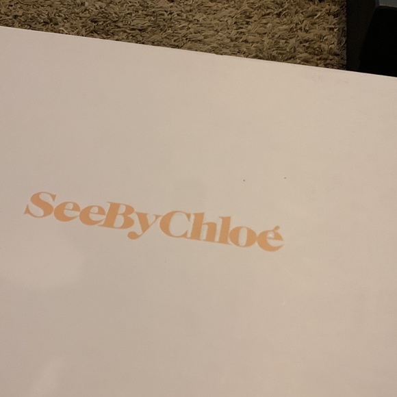 See by Chloe black suede zip up booties with bow detail size 39 (9) - Picture 4 of 7